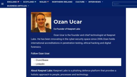 Türk iş insanı Ozan Uçar, Londra'nın en başarılı siber güvenlik girişimcilerinden oldu